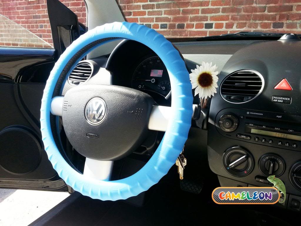 Neon Pink Car Steering Wheel Cover GLOW IN THE DARK"Cameleon Cover"NEW